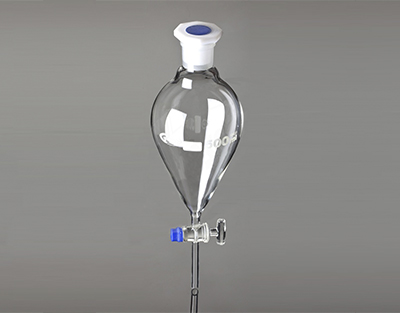 Embudo de decantación Brome con llave de vidrio, 100ml, tapón plástico, 19/26, GLASSCO