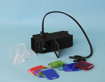 Caja de luz y juego de óptica