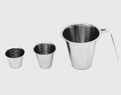 Copa médica, graduada, inox AISI 304, 30 ml