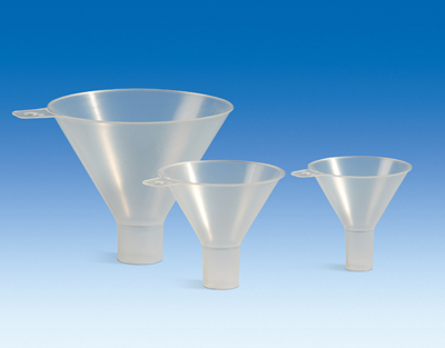Powder funnel, PP, Ø 120 mm, length 110 mm,stem Ø 26 mm