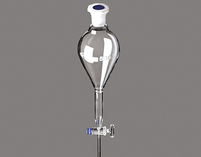 Separating funnel Gilson glass stopcock plastic stopper 250 ml 29/32 GLASSCO