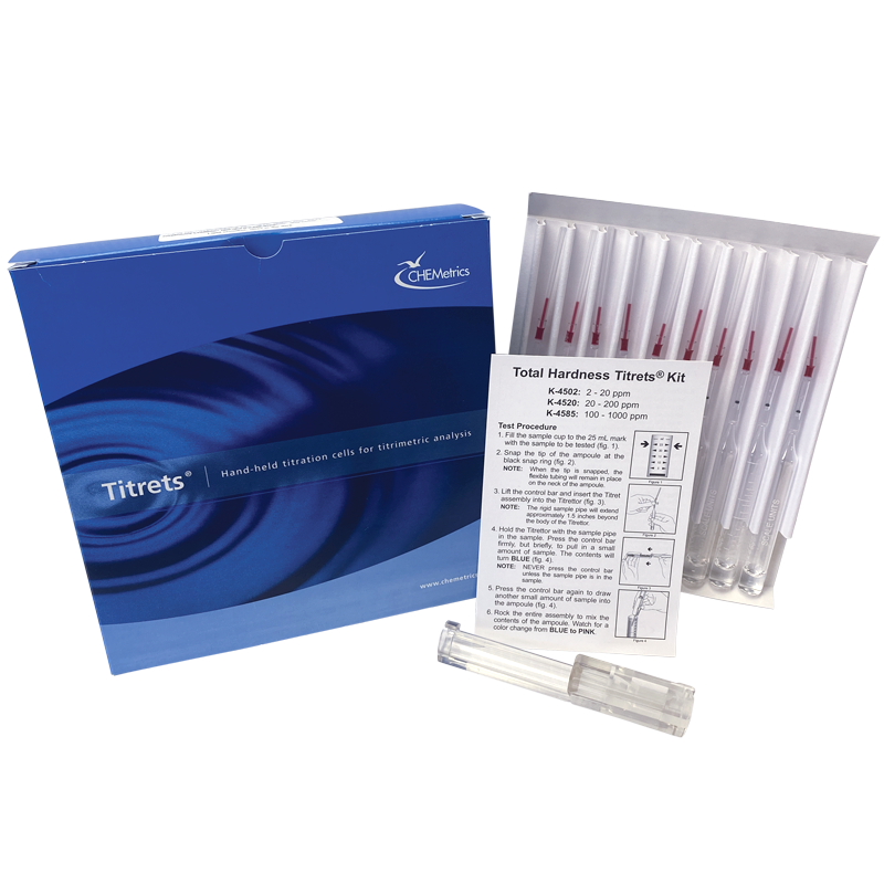 Hardness Test Kit, 2-20 ppm as CaCO3