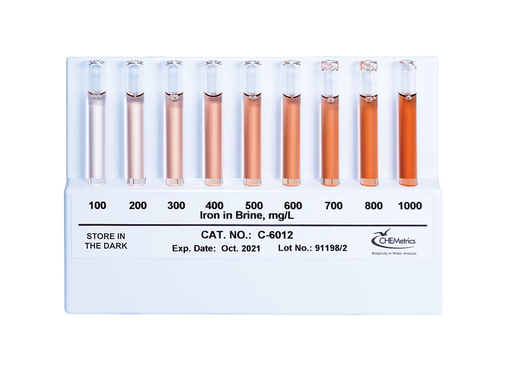 Iron in Brine Comparator (flat); 100-1000 ppm