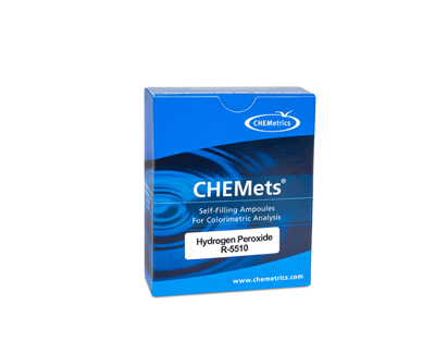 Hydrogen peroxide, 0-0,8 / 1-10 ppm.Tipo: CHEMets. Refill. 30 det.