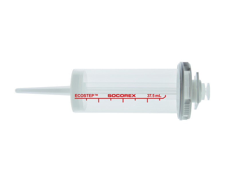 Adaptador de repuesto p/ jeringa Ecostep roja, c/5