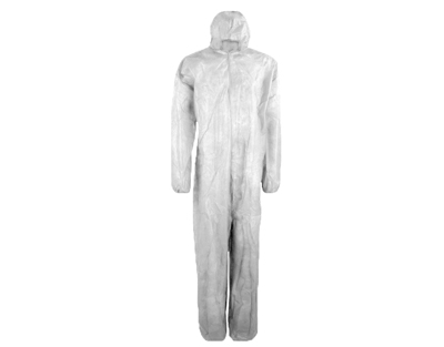 Mono buzo de trabajo con capucha, PP blanco, Talla XXXL (1 und.)