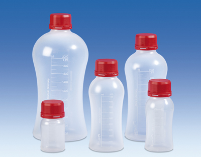 Frasco p/muestras PP 250 mL, VITgrip graduado, GL45