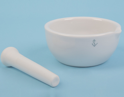MORTERO PORCELANA ESMALTADO C/MANO, 130 MM