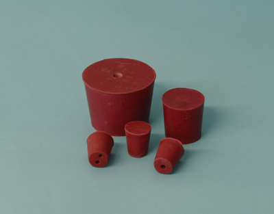 TAPON GOMA ROJA 1 ORIFICIO, DIAM. (INF-SUP) 31 - 38.5 mm, Altura 37 mm