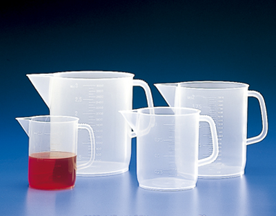 JARRA GRADUADA FORMA BAJA, PP, 1000 ML