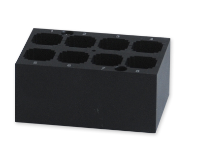 Bloque metálico 8 cubetas 12,5x12.5 mm p/Mini T