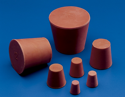 Red conical stopper - 26x19 mm, h 28 mm