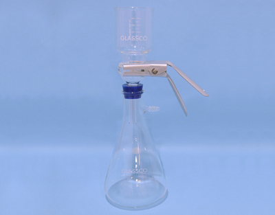 Ensemble de filtration sous vide 47 mm, avec bouchon en caoutchouc, 1L, Glassco