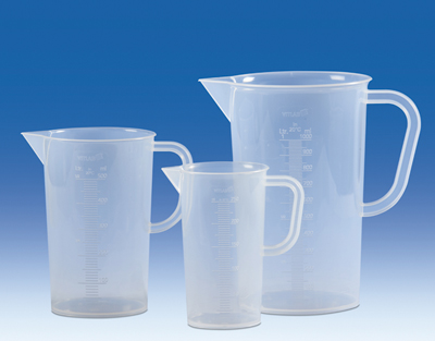 Jarra graduada, VITALAB PP, escala en relieve, 2000 ml