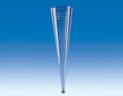 Cono Imhoff 1000 mL, SAN, para sedimentación