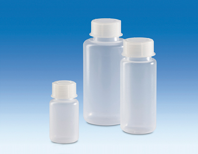 Frasco boca ancha PP, 500 mL, tapón GL45