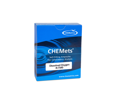 Oxygen (dissolved), 0-100 ppb.Type: CHEMets. Refill. 30 det.