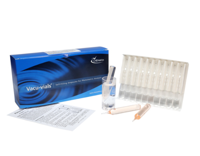 Hydrogen peroxide, 0-6 ppm.Type: Vacu-vials. Kit. 30 det.