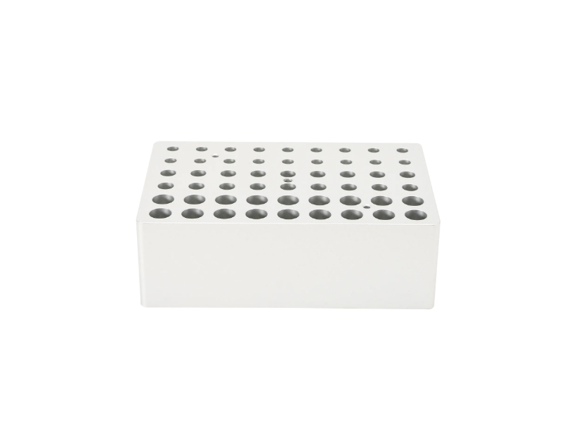 Heating block for 0.2mL, 0.5mL and 1.5/2mL tubes, 18 holes each volume