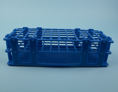 Portoir en PP bleu, 60 tubes de 16 mm