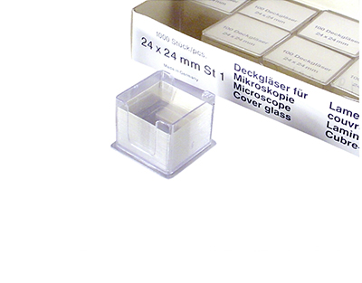 Cubreobjetos KNITTEL 24x24 mm c/100