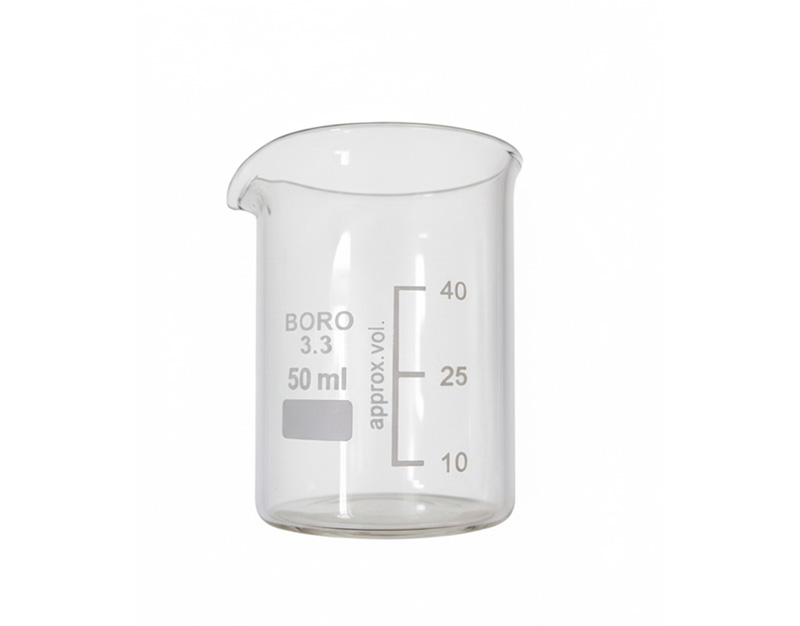Vaso con pico, forma baja, boro 3.3, 50 mL