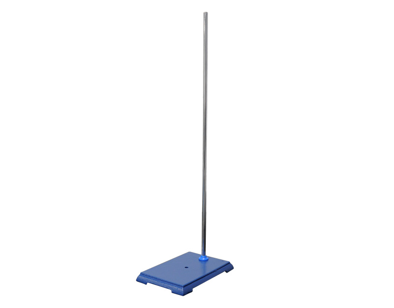 Soporte pie plato azul 200x140mm. Varilla de 600x10mm