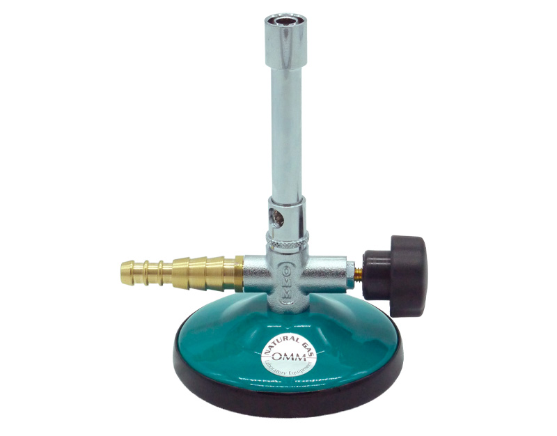 Mechero Bunsen gas natural, sin piloto, conexión oliva, OMM