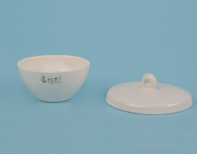 CRISOL FORMA BAJA CON TAPA 15 ml, 43X23 MM