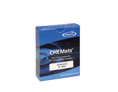 Ammonium (N), 0-4 / 0-80 ppm.Type: CHEMets.Refill. 30 det.