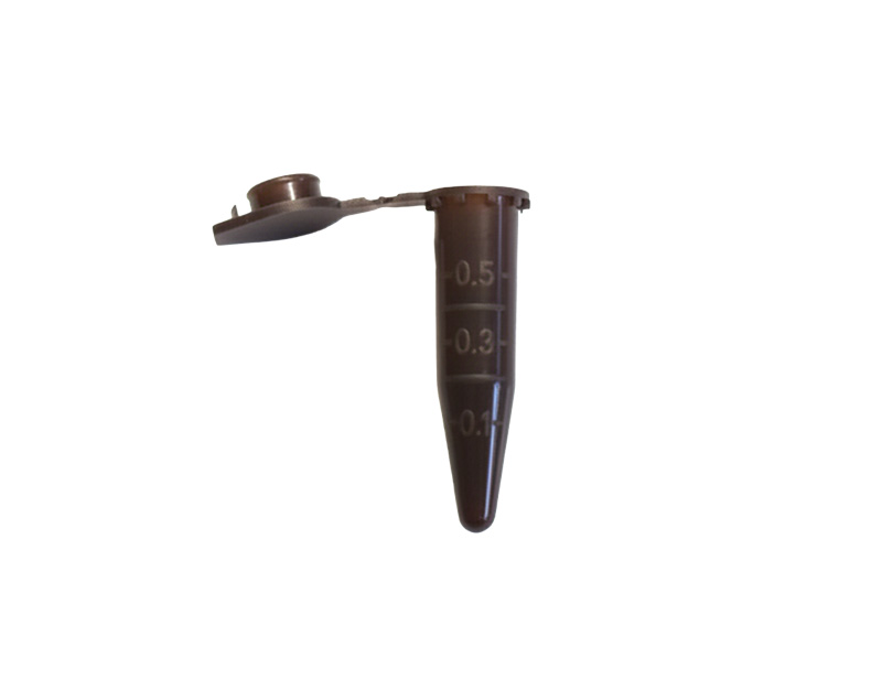 PP microtube for centrifuge, 0.5 mL, amber B/1000