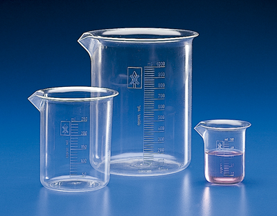 Vaso PMP graduado forma baja, 1000 mL