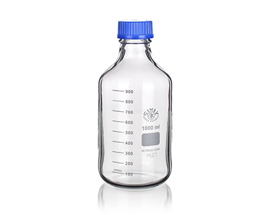 Frasco ISO tapón azul 1000 mL para presión, Simax