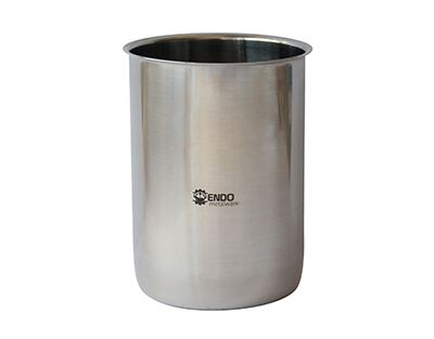 Vaso acero inox. con reborde, sin pico, 3000 mL