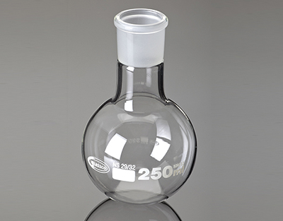 Matraz esférico, fondo redondo, cuello mediano, 2000ml, 34/35, Glassco