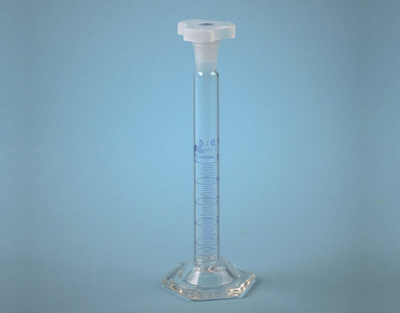 Probeta A azul esm. t/plástico, 5 ml