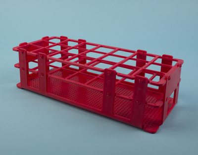 GRADILLA PP ROJA, 21 TUBOS DE 30 MM