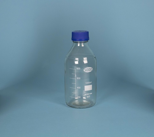 Frasco ISO ECO tapón azul, 1000 ml