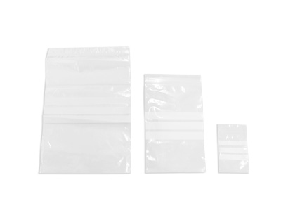 Zip-lock bag, with writing bands, 70x110 mm, 100 pcs