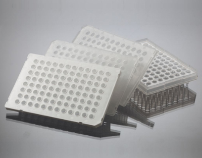 PLACA 96 POCILLOS 0,1 ML, PERFIL BAJO, SEMI FALDÓN, qPCR