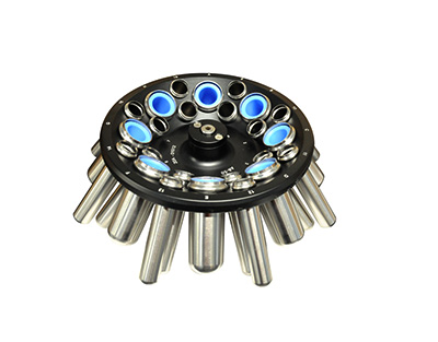 Rotor de ángulo fijo de aluminio para 8 tubos de 50 ml o 16 tubos de 15 ml