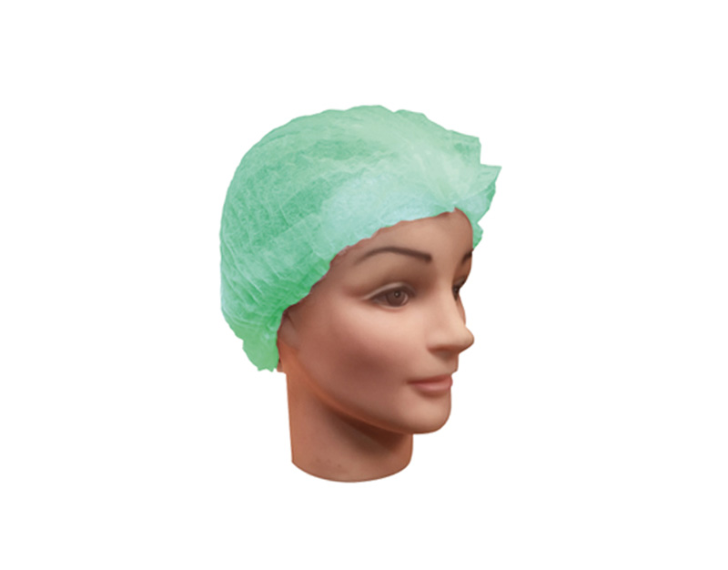 Gorro PP plegado tipo acordeón, verde (c/100)