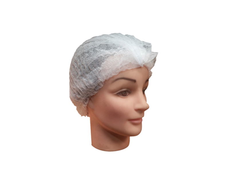 Gorro PP plegado tipo acordeón, blanco (c/100)