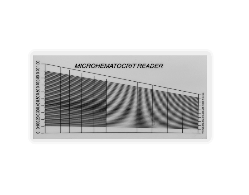 Tarjeta para lectura de capilares microhematocrito